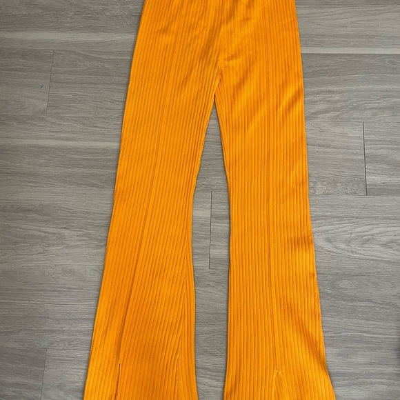Nanushka bright orange lette split hem pants - Picture 4 of 6
